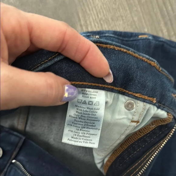 Everlane Blue High Waisted Ankle Jeans Modern Fit Size 30 - Picture 4 of 8